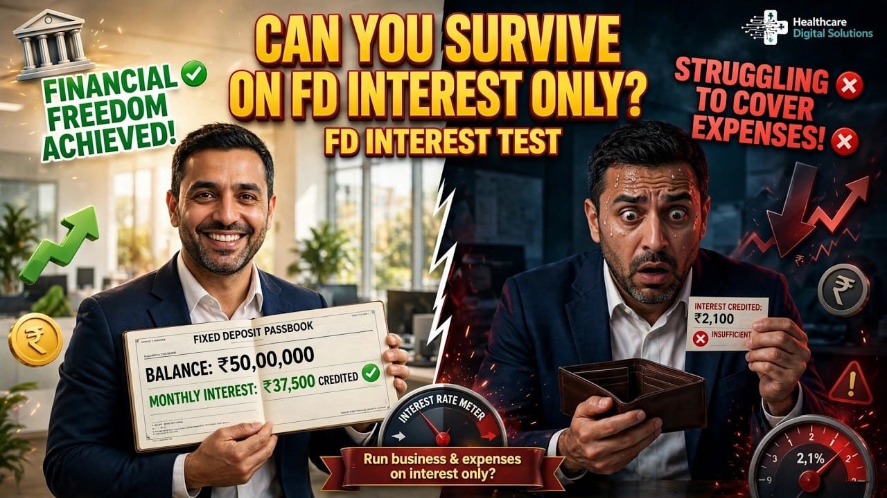 You are currently viewing Can You Survive on Bank FD Interest Alone  Financial Freedom Test for Business & Personal Evaluation