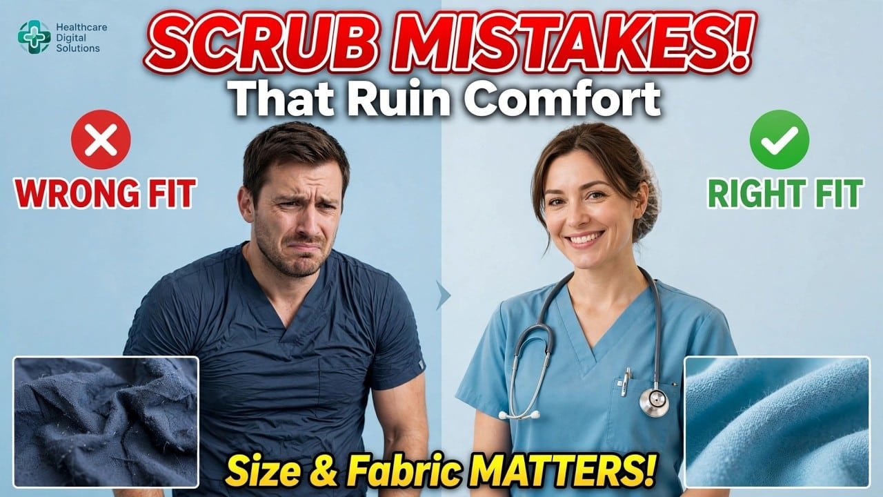You are currently viewing Scrub Mistakes That Ruin Comfort! Choose the Right Size & Fabric Choosing the right size and fabric